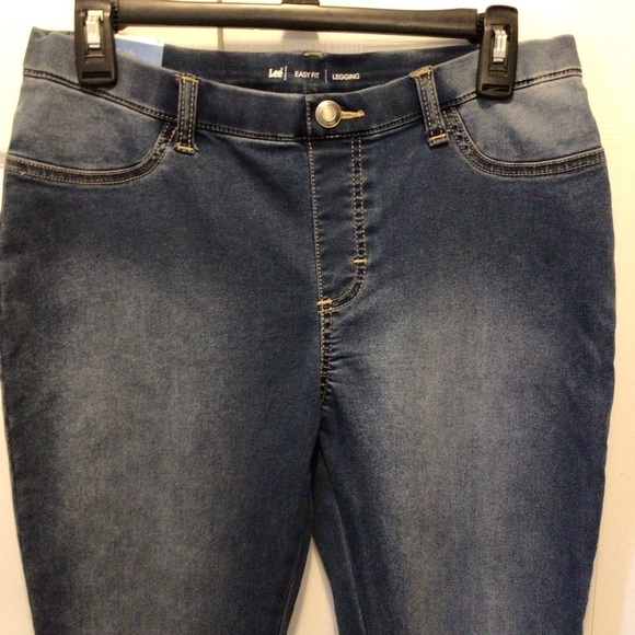 Lee Womens Easy Fit Dark Wash Denim Houston Legging Size Small - Picture 2 of 8